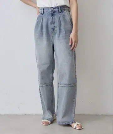 비어즐리 YENN 데미지 데님 팬츠 배럴 팬츠 36