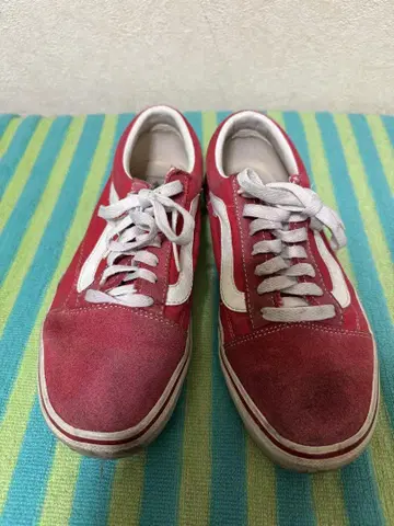 Vans 레드 스웨이드 스니커즈