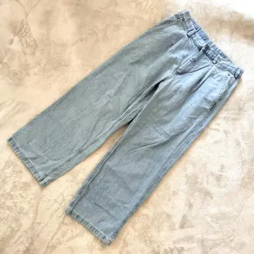 GU 남성 데님 배기 슬랙스 기장 표준 68.0~72.0cm 블루 M