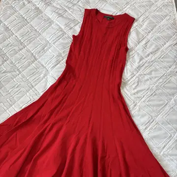 LAUREN RALPH LAUREN 레이스 짜임 슬리브리스 니트 원피스