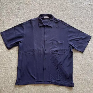 handvaerk 핸드버크 단종 반팔 셔츠 카노코 네이비