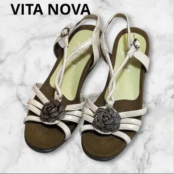 미품 VITA NOVA 비타노바 샌들 꽃 까멜리아 일본제 23