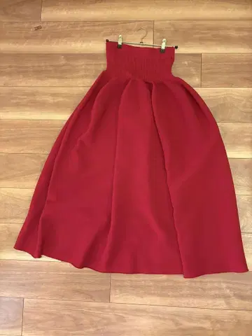 CFCL POTTERY SKIRT RED