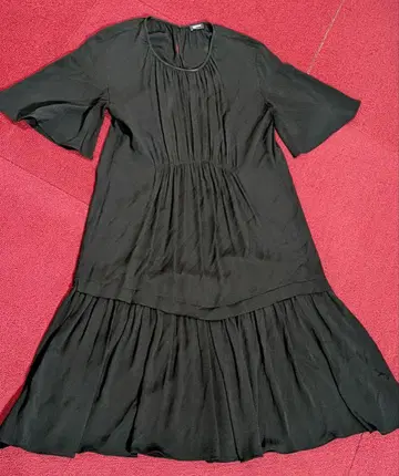 JIL SANDER NAVY 이탈리아제 실크 혼방 원피스 34 블랙