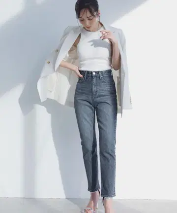 anuans Slim straight denim 아뉴앙스 그레이 S