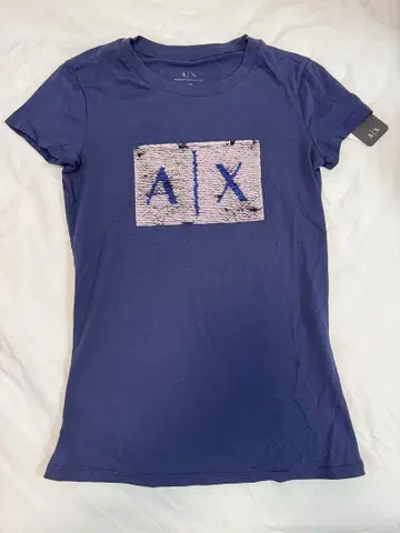 [새상품] Armani Exchange 반팔 티셔츠 XS 네이비 A/X