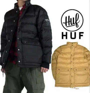 HUF 블랙 다운 자켓 M
