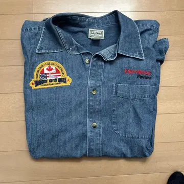 90s L.L.Bean 데님 셔츠 L 사이즈 엑손모빌