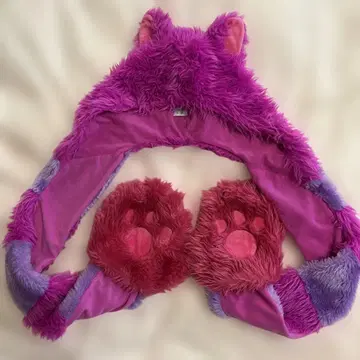 디즈니 체셔 고양이 팬 캡 머플러 머리띠