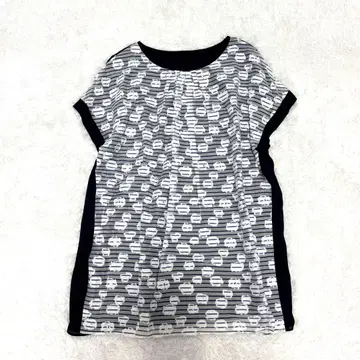 [ 레리안 ] 최근 size 11 보더 x 랜덤 도트 튜닉 블라우스