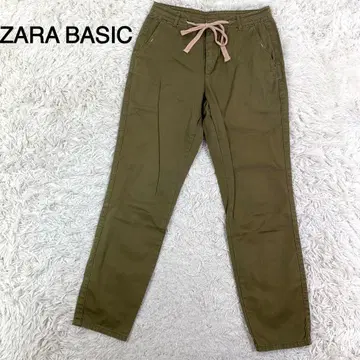 ZARA BASIC 카키 컬러 캐주얼 카고 팬츠