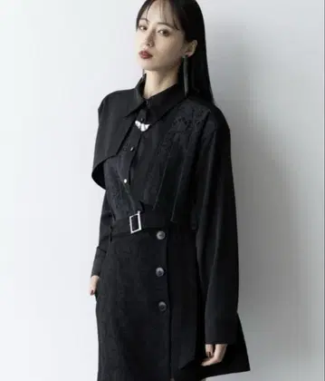 하레 HARE 블라우스 셔츠 아시메 플리츠 셔츠 블랙