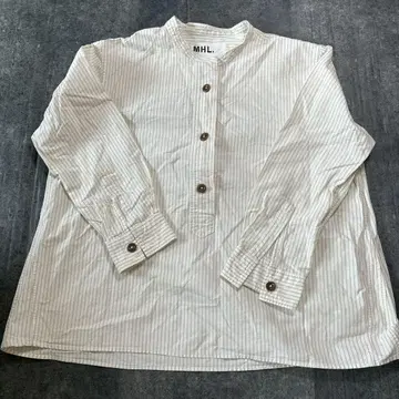 MHL. COMPACT COTTON STRIPE P/O SHIRTS