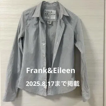 Frank & Eileen 스트라이프 셔츠 XS 그레이 스트라이프