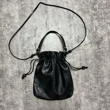 y2k grunge leather shoulder bag 2way 복조리