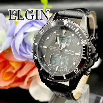 작동 ELGIN 엘진 전파 솔라 남성용 손목시계 아나데지 H100