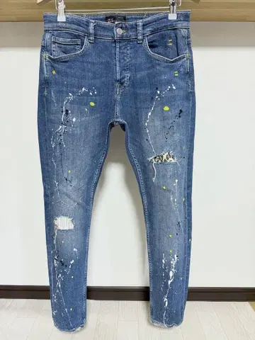 신축성 강함 부드러움 페인트 ZARA MAN 스트레치 데님