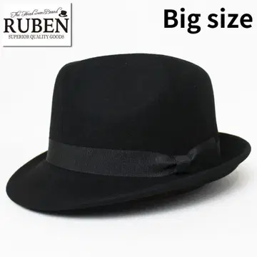 새 상품 RUBEN 펠트 울 중절모 BIG SIZE 블랙