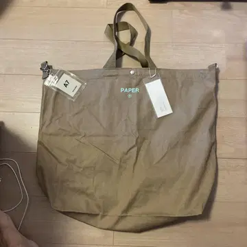 PAPER 토트백 카키 L 사이즈 새상품