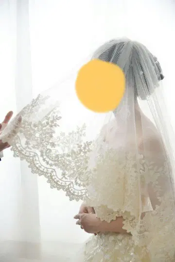 아이보리 웨딩 베일 빗 포함