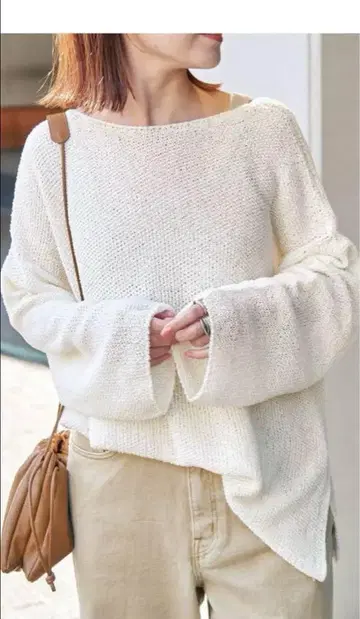 spick&span 카노코 짜임 페이퍼 얀 2way 루즈 니트