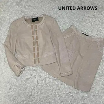 UNITED ARROWS 세레모니 수트 트위드 스커트 노카라