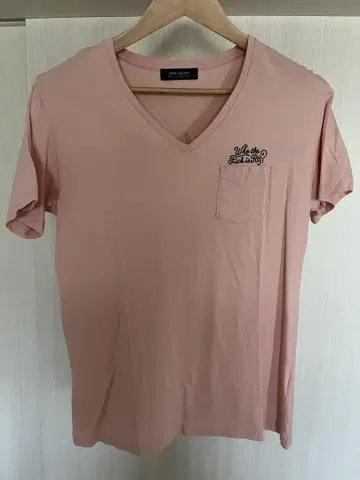 RUDEGALLARY V넥 티셔츠 핑크 3 새상품급