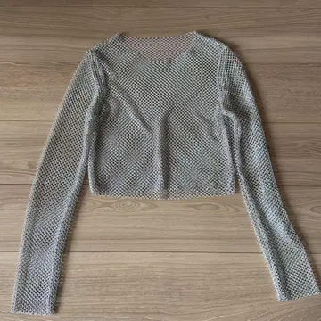 ZARA 큐빅 메쉬 크롭 상의 사이즈 M