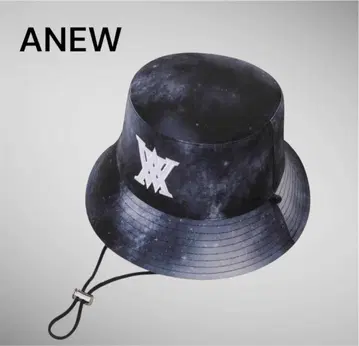 새상품 택 포함 S 사이즈 ANEW 로고 버킷햇 화이트 리버서블