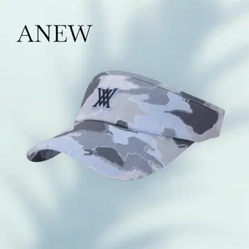 새상품 택 포함 ANEW 로고 선바이저 블루 카모 S 사이즈