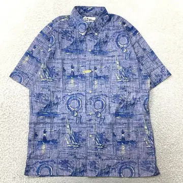 90s reyn spooner 버튼 다운 셔츠 올 패턴 하와이안 셔츠