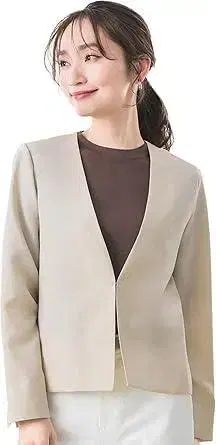 엘레나 수트 여성용 워셔블 단품 자켓 여름 칼라리스 린넨
