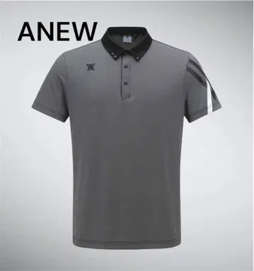 새상품 택 포함 L 사이즈 ANEW 남성용 피케 셔츠 그레이