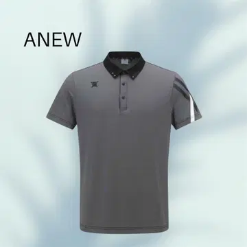 새상품 택 포함 L 사이즈 ANEW 남성용 피케 셔츠 그레이