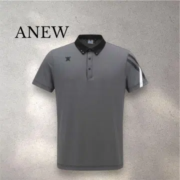 새상품 택 포함 L 사이즈 ANEW 남성용 피케 셔츠 그레이