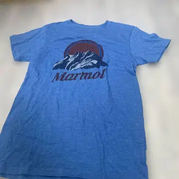 Marmot 파랑 티셔츠 산 디자인 S