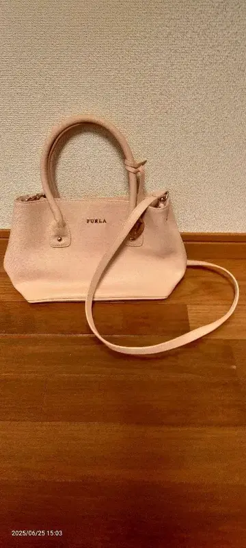 FURLA 핑크 가죽 숄더백