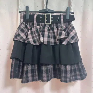 Avail majoretty 마키 짱 티어드 미니 스커트