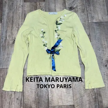 KEITA MARUYAMA 꽃무늬 자수 리본 가디건 24A484