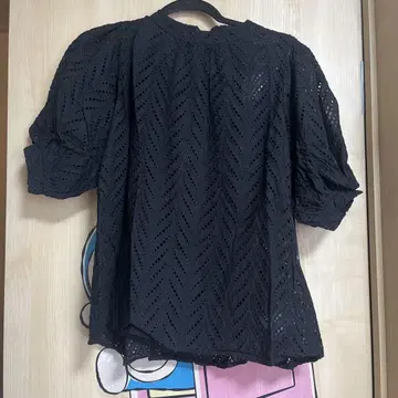 블랙 레이스 블라우스 F 사이즈 정가 6000 b2