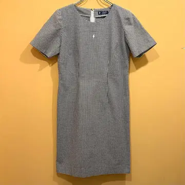 FUKUZO 후쿠조 원피스 깅엄 체크 시어서커 S
