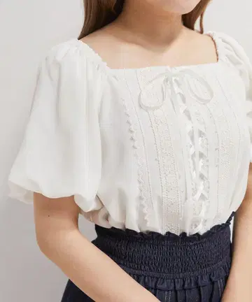 areeam 아림 레이스업 블라우스