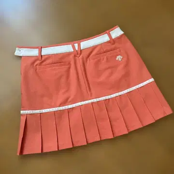 오렌지 플리츠 스커트 여성용 골프
