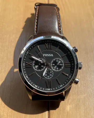 FOSSIL 크로노그래프 블랙 다이얼 시계