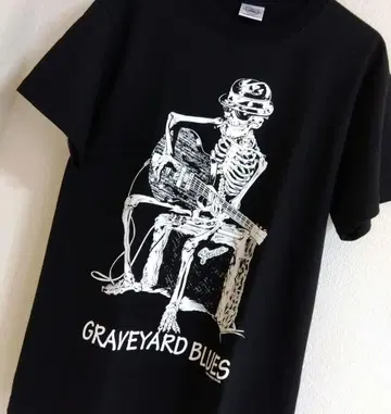 고품질 빈티지 GRAVEYARD BLUES 티셔츠