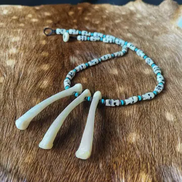 fighting cock Real bone shaman necklace