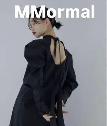 MMormal 백리본 원피스 퍼프 슬리브 드레스