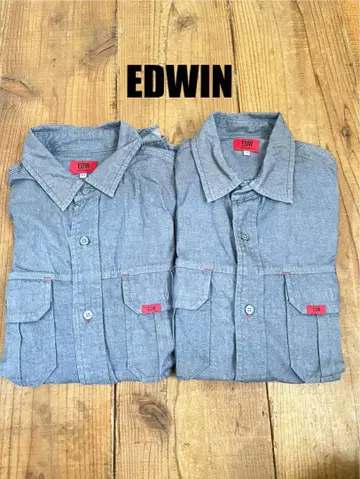 EDWIN 작업복 워크 셔츠 사이즈 M 2장 세트