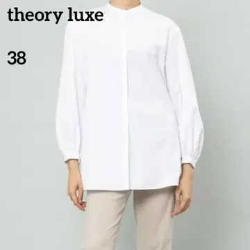 띠어리 럭스 개더 슬리브 블라우스 화이트 38 YANA W