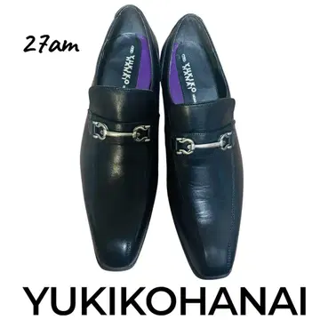 YUKIKOHANAI 블랙 로퍼 27cm